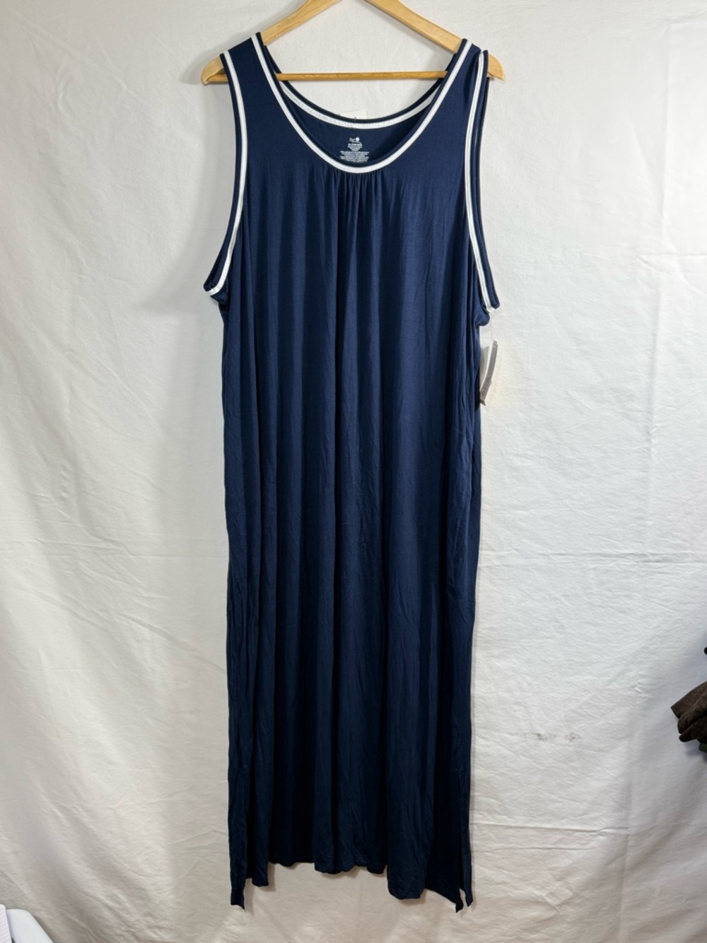 Secret Treasures Navy Maxi Dress with White Trim